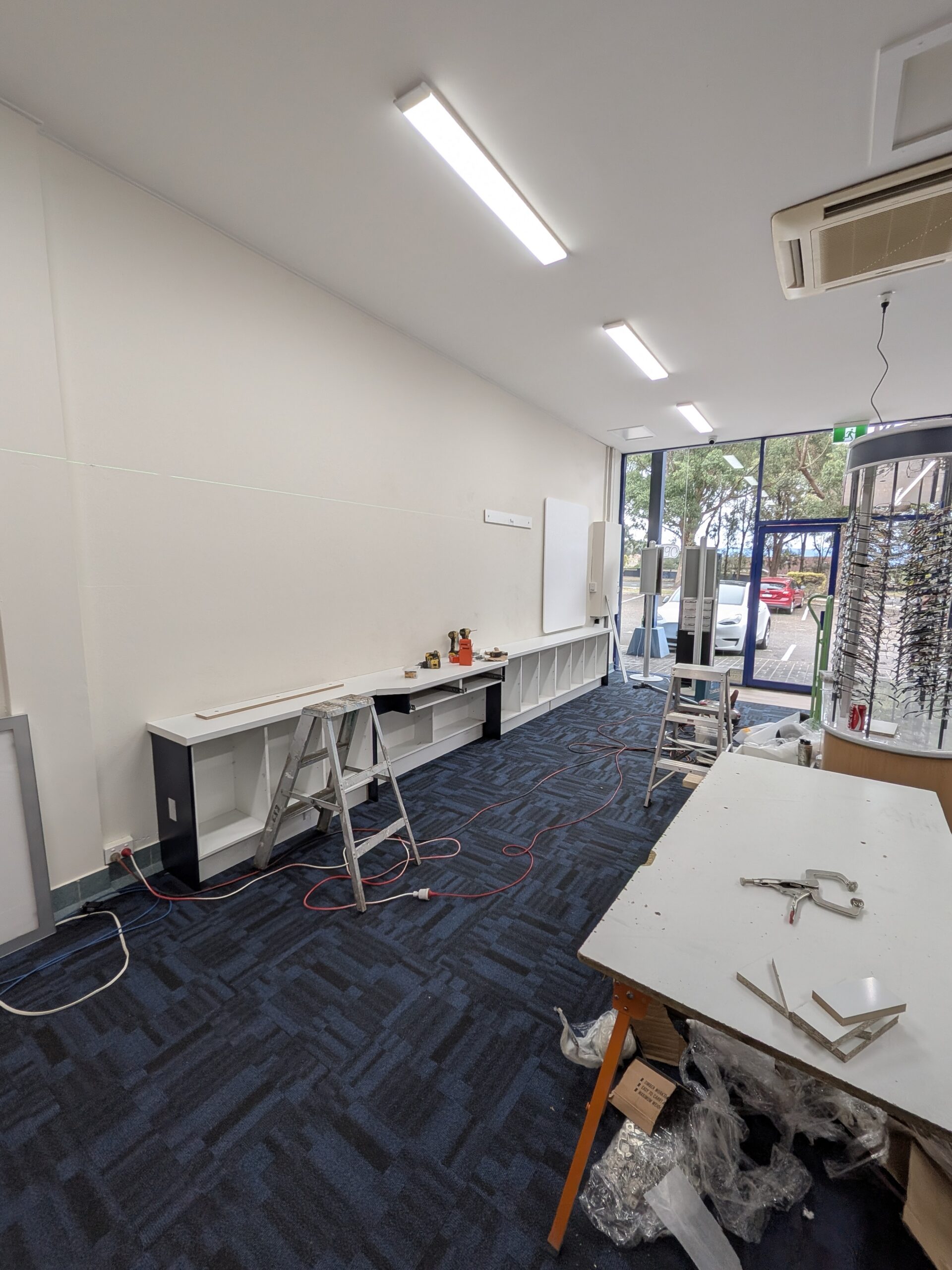 Commercial joinery preparation and fit-out installation by Mojo Craftsman in Shellharbour